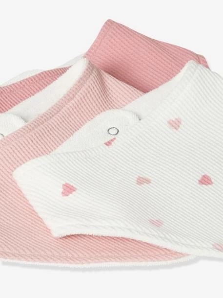 Lot De 3 Bavoirs Bandanas En Nid D'abeille Imprimé Coeurs - Vertbaudet 7 Lot De 3 Bavoirs Bandanas En Nid D'abeille Imprimé Coeurs - Vertbaudet – Image 5