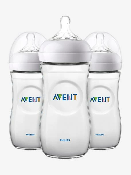 Lot De 3 Biberons 330 Ml Philips AVENT Natural Sans BPA Transparent - Philips Avent