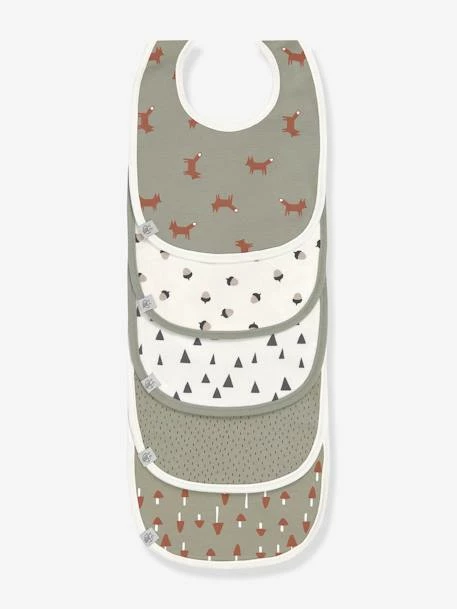 Lot De 5 Bavoirs Bébé LÄSSIG En Coton Biologique Lot De 5 Little Forest Renard - Lassig – Image 6