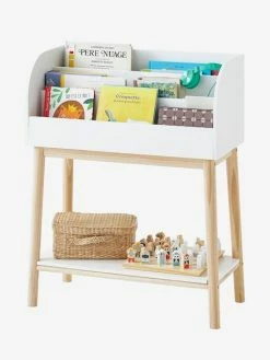 Meuble Casier-bibliothèque LIGNE CONFETTI Blanc/bois - Vertbaudet