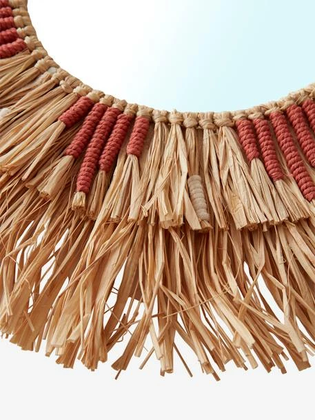 Miroir Rond Raphia Beige / Rose - Vertbaudet – Image 2