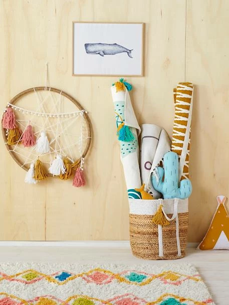 Panier En Jute Avec Fils Lurex Marguerite Blanc - Vertbaudet – Image 2