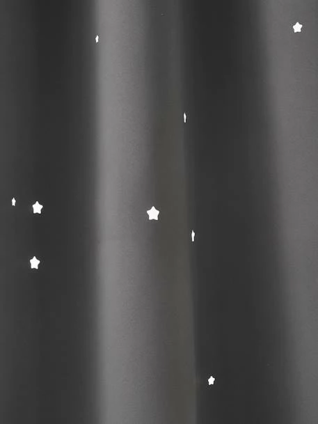 Rideau à œillets Occultant Et Motifs Perforés Gris Foncé / étoiles - Vertbaudet – Image 3