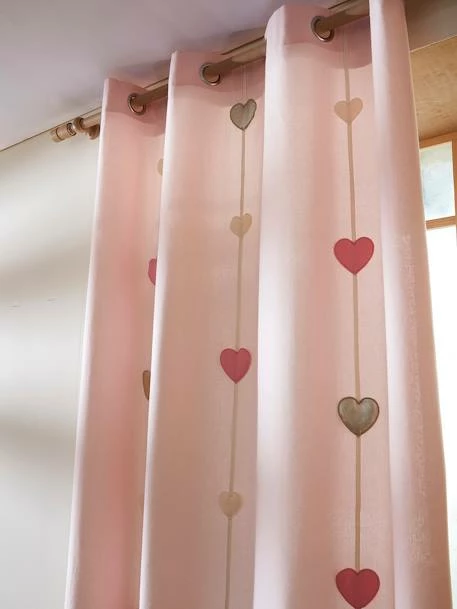 Rideau Tamisant Guirlande Coeurs Rose - Vertbaudet – Image 4