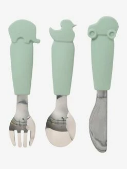 Set Couverts Enfant Silicone Et Inox X3 Sauge - Vertbaudet -Philips boutique set couverts enfant silicone et inox x3 2