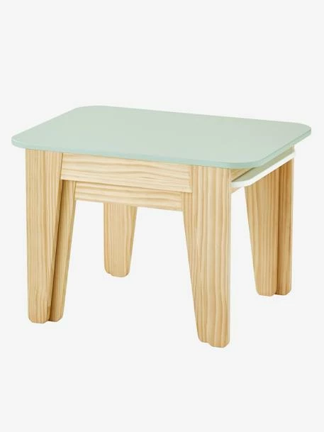 Tables Gigognes Gris Vert/bois + Blanc/bois - Vertbaudet – Image 2