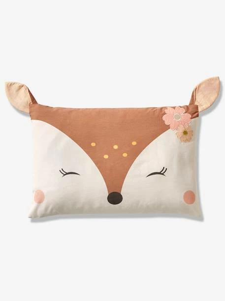 Taie D'oreiller Bébé FORET ENCHANTEE écru / Multicolore - Vertbaudet