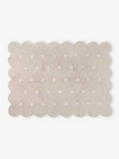 Tapis Coton Lavable Biscuit Ă Pois LORENA CANALS Rose - Lorena Canals
