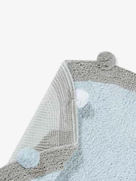 Tapis Coton Lavable Rond Avec Pompons LORENA CANALS Bleu Grisé - Lorena Canals – Image 6