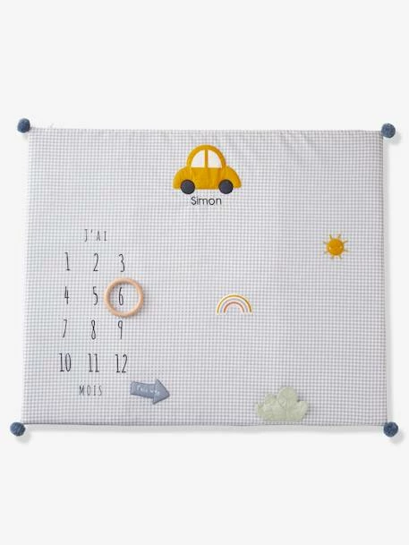 Tapis Photo Bébé Personnalisable En Gaze De Coton EN VOITURE SIMON ! Bleu - Vertbaudet – Image 5