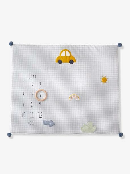 Tapis Photo Bébé Personnalisable En Gaze De Coton EN VOITURE SIMON ! Bleu - Vertbaudet – Image 6