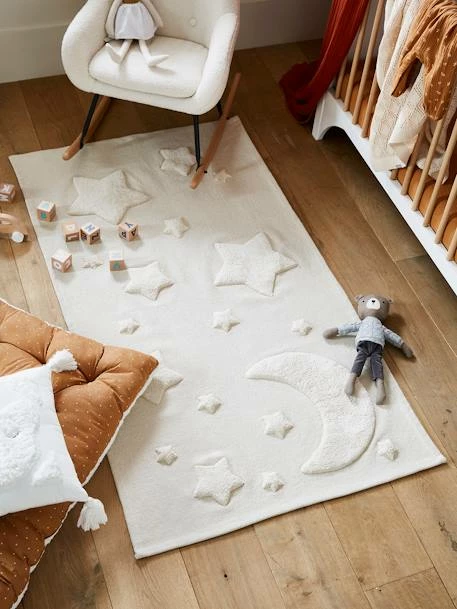 Tapis Rectangle Relief Lune Et étoiles Luna Beige - Vertbaudet – Image 2