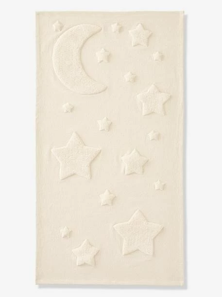 Tapis Rectangle Relief Lune Et étoiles Luna Beige - Vertbaudet